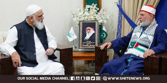 Gaza Former Mufti Jamia Urwatul Wusqa Visit: Dr. Mahmoud Al-Shoubaki Meets Allama Jawad Naqvi