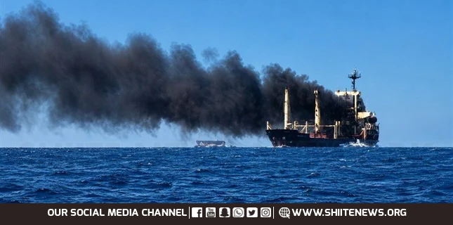Violating Oil Tanker Strait of Hormuz: Law-Breaking Tanker Engulfed in Flames